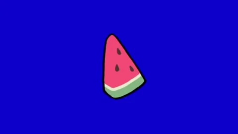 Watermelon animation on blue background Vídeo Stock 334772729