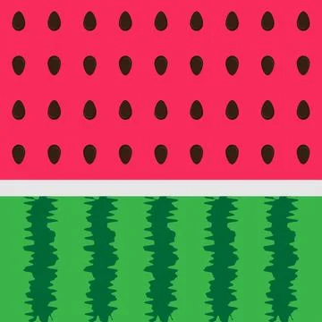 Watermelon background with black seed. Stock Illustration