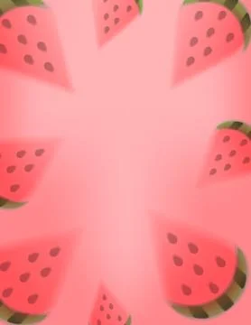 Watermelon background with a blur effect space for text a summer template Stockillustratie