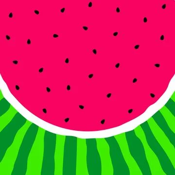 Watermelon background. Pink pulp and green rind. Stock Illustration