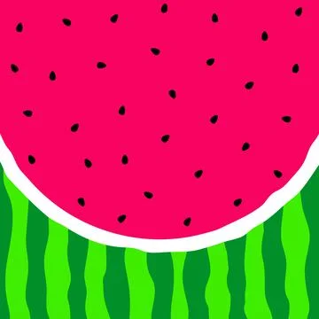 Watermelon background. Pink pulp and green rind. Stock Illustration