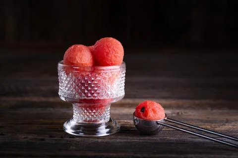 Watermelon balls. Stock Photos