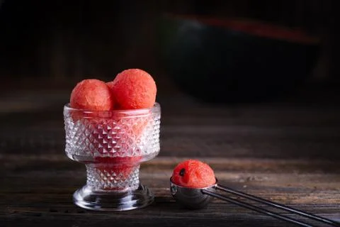 Watermelon balls. Stock Photos