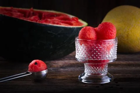 Watermelon balls. Stock Photos