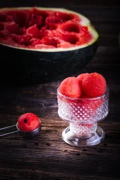 Watermelon balls. Foto stock