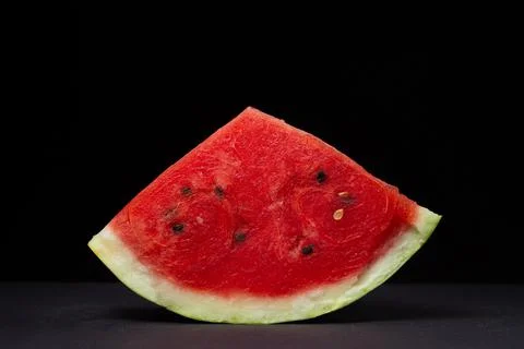 Watermelon on a black background. Stock Photos