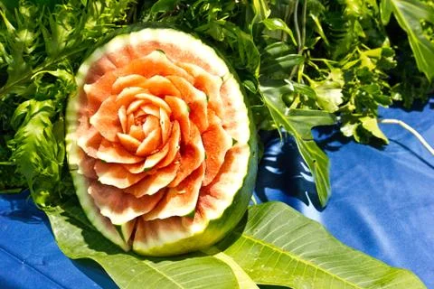 Watermelon carving 7 Foto stock