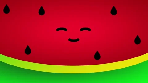 Watermelon Character Grin Stock Footage 335630838