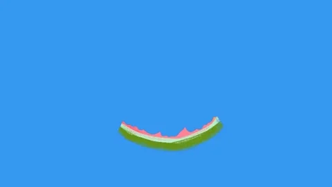 Watermelon Chroma Key Green Screen Animation 库存影片 340301149