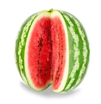 Watermelon close-up isolated on a white background Stock Photos
