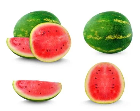 Watermelon collage on white background Foto stock