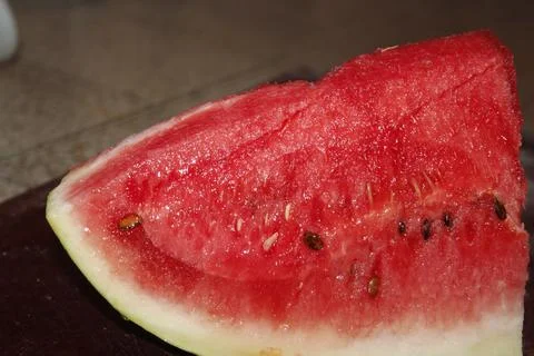 Watermelon cut in half close up Stock Photos