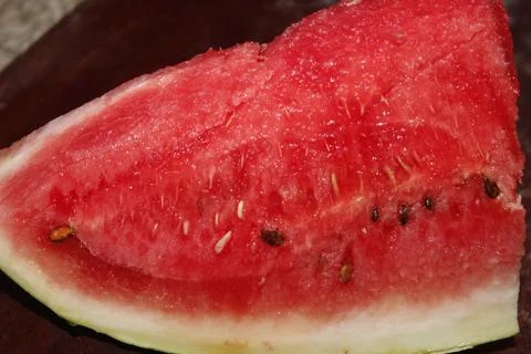 Watermelon cut in half close up Stock Photos