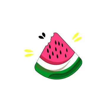 Watermelon cute vector illustration Stock Illustration