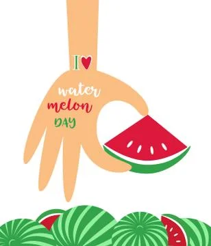 Watermelon day icon Stock Illustration