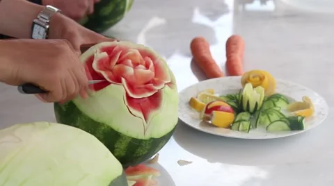Watermelon decorative arts Stock Footage 58566658