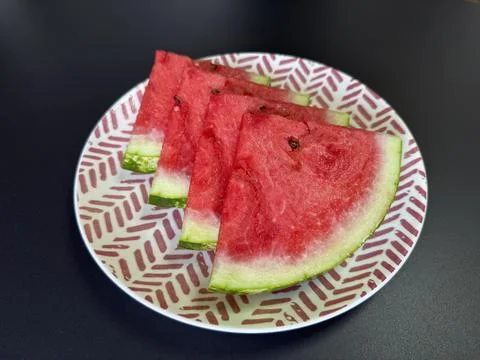Watermelon dish Stock Photos