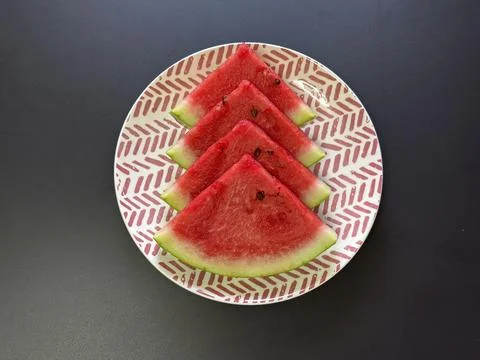 Watermelon dish Stock Photos