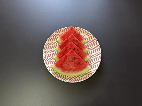 Watermelon dish Stock Photos
