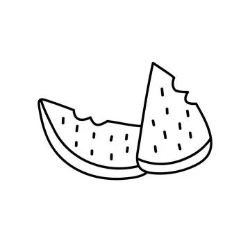 Watermelon in doodle style. Stock Illustration