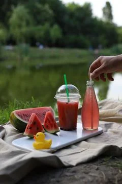 Watermelon drink 3 Stock Photos