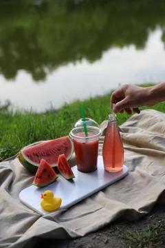 Watermelon drink 4 Stock Photos