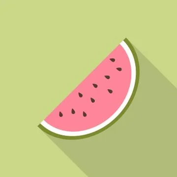 Watermelon flat icon Stock Illustration