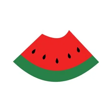 Watermelon flat icon isolated on white background for your web Stock Illustration