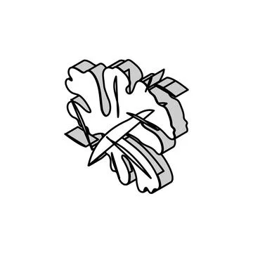 Watermelon fork cutter isometric icon vector illustration Stock Illustration