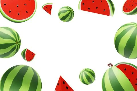 Watermelon frame Stock Illustration