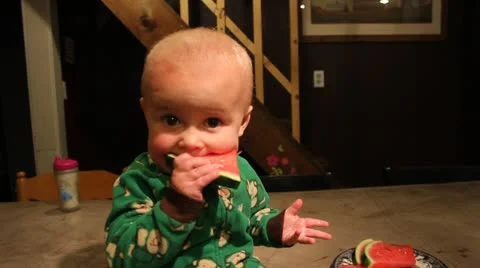 Watermelon front 스톡 동영상 12241996