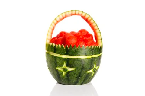 Watermelon fruit basket 写真素材