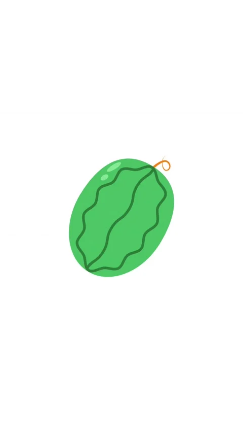Watermelon Fruit Green Screen Animation Stockbeeldmateriaal 346568070