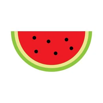 Watermelon fruit icon vector Stock Illustration