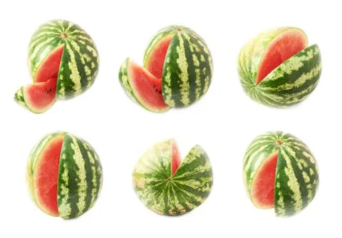 Watermelon fruit isolated Stock Photos