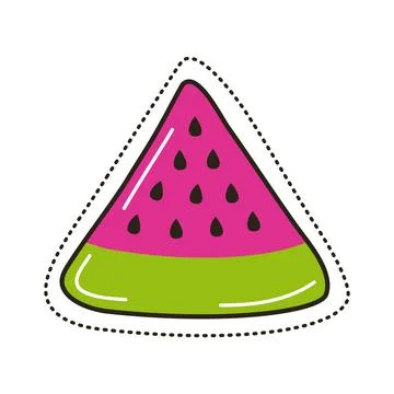 Watermelon fruit patch Illustrazione stock
