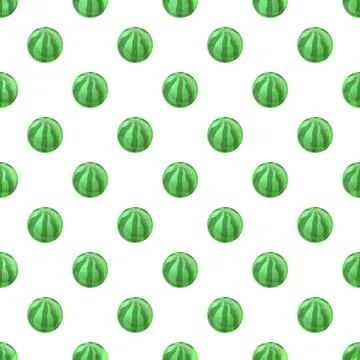 Watermelon fruit seamless pattern creating summer background Stock Illustration