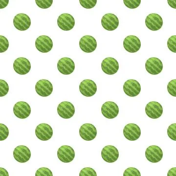 Watermelon fruit seamless pattern presenting healthy summer food Stock Illustration