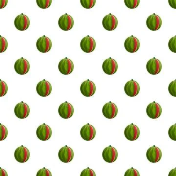 Watermelon fruit seamless pattern repeating background design Stock Illustration