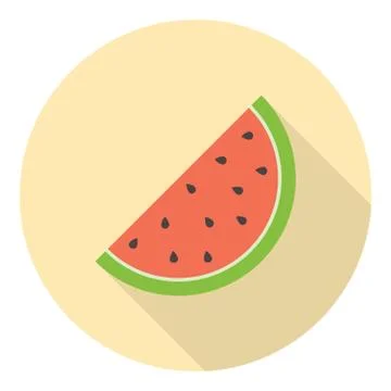 Watermelon Fruit Slice Stock Illustration