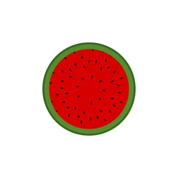Watermelon fruit vector design template illustration Illustrazione stock