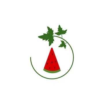 Watermelon fruit vector design template illustration Stock Illustration