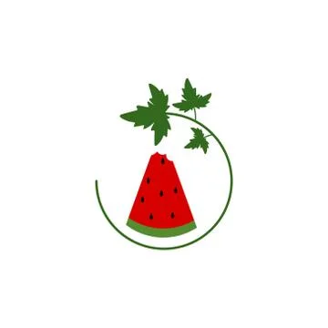 Watermelon fruit vector design template illustration Иллюстрация