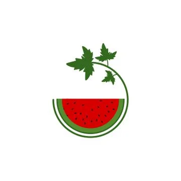 Watermelon fruit vector design template illustration Stock Illustration