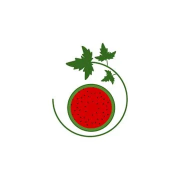 Watermelon fruit vector design template illustration Stock Illustration