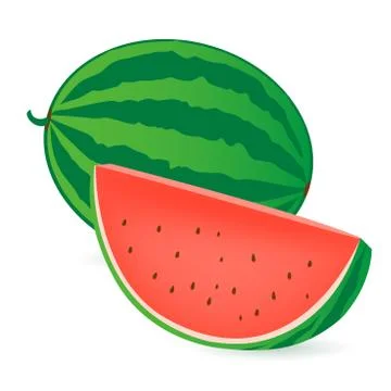Watermelon fruit. Vector Illustration Stock Illustration