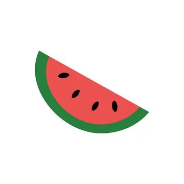 Watermelon fruit vector object isolated Illustrazione stock