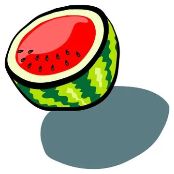 Watermelon Half Illustrazione stock