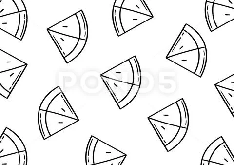 Watermelon hand drawn pattern Stock-Illustration