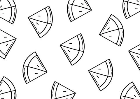 Watermelon hand drawn pattern Stock Illustration